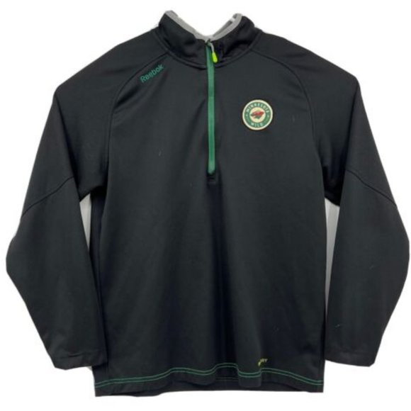 Minnesota Wild 1/4 Zip Pullover Reebok Center Ice (5251) - Picture 1 of 11